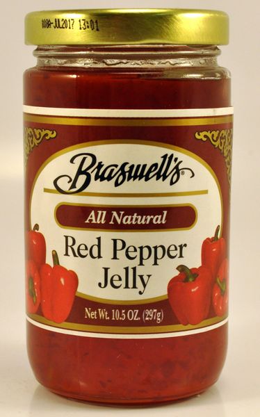 Braswell’s Red Pepper Jelly in a 297g jar