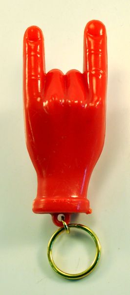 Italian red rock'n roll keychain