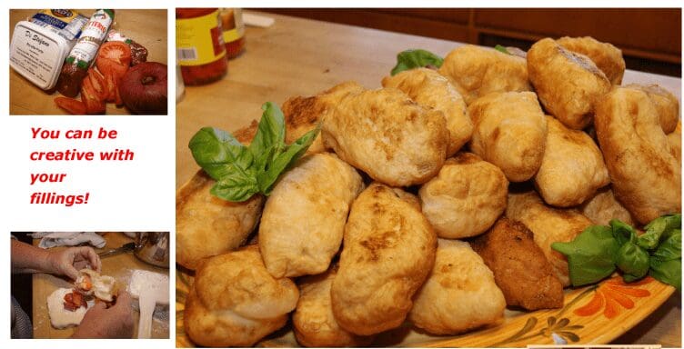 Plate of golden homemade stuffed fried pastries