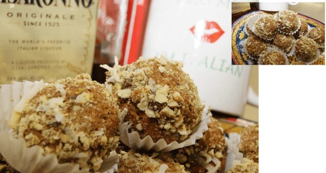 Crunchy hazelnut coated chocolate truffles