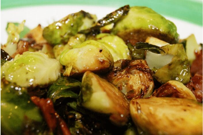 Pan-roasted Brussels sprouts with caramelized edges